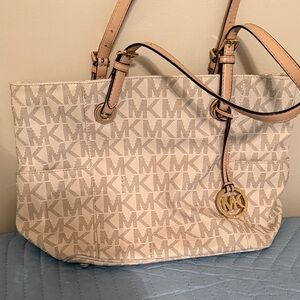 Michael Kors Cream Logo Tote